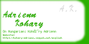 adrienn kohary business card